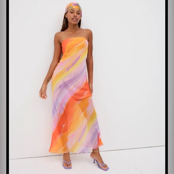 NWT For love and lemons 🍋 ombré summer ☀️ maxi dress - Picture 4 of 10